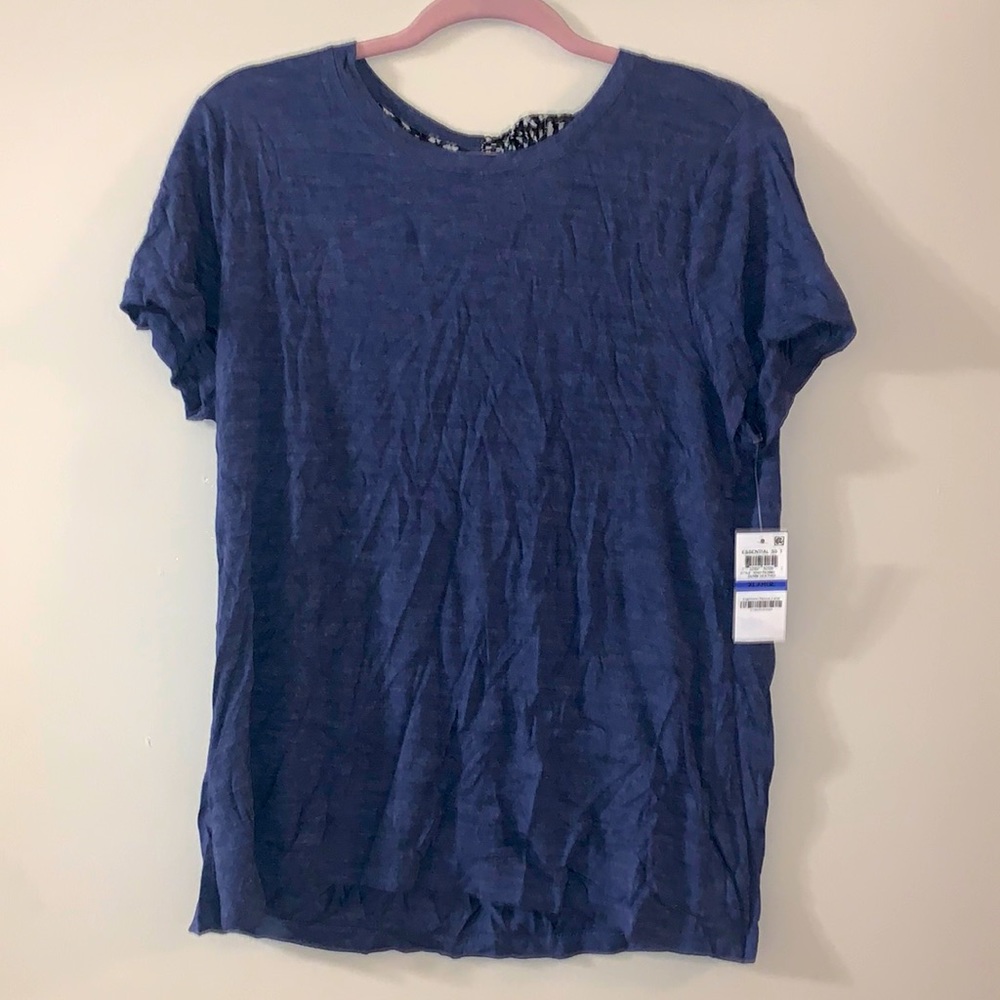Cute Blue T-shirt with back neck-tie